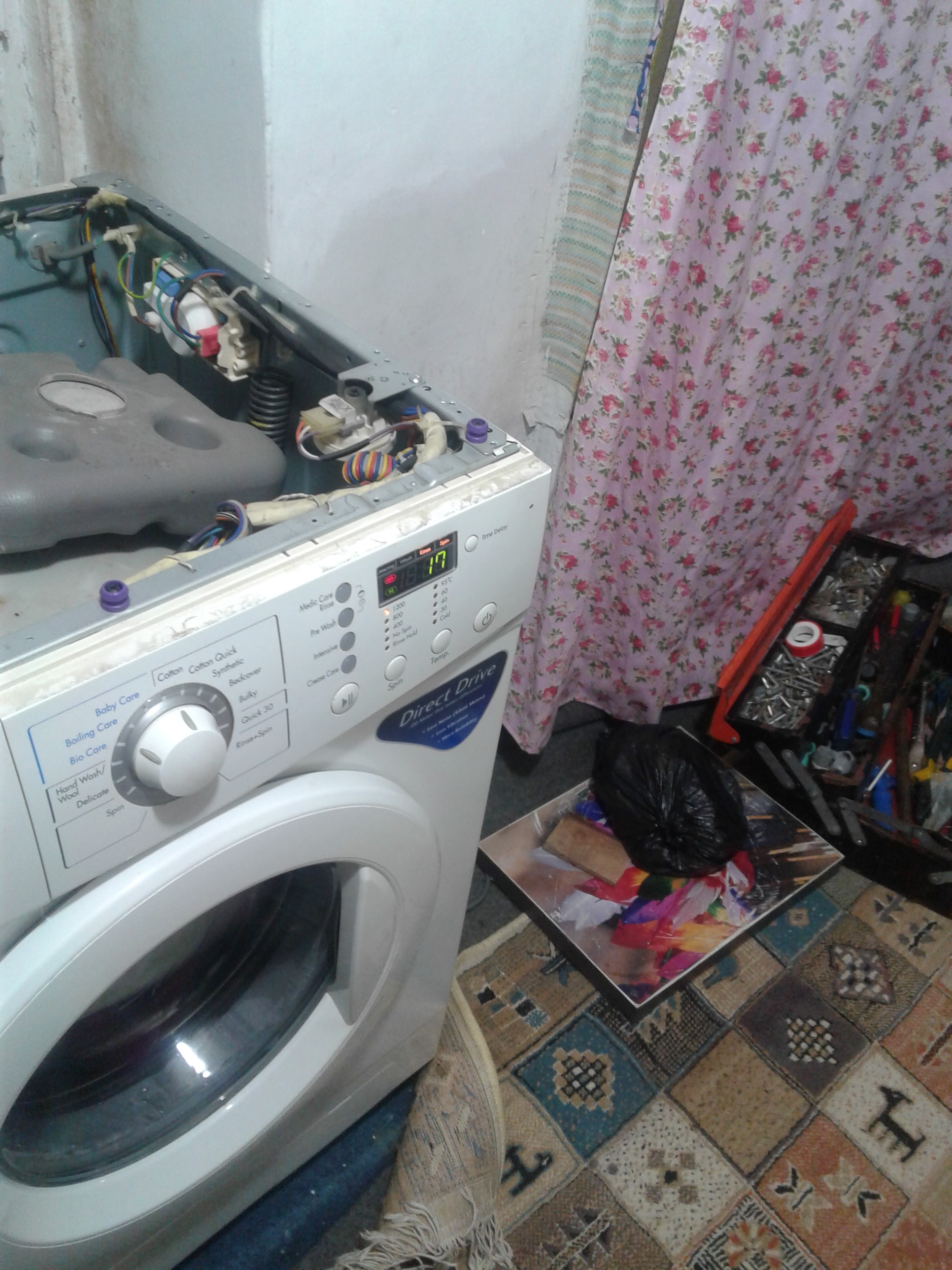تعمیر ماشین لباسشویی دایرکت درایو 7 کیلویی ال جی