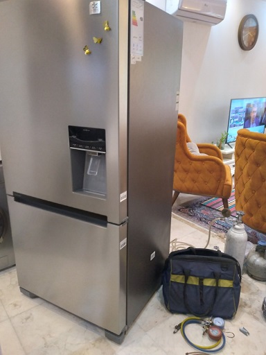 نشت یابی و شارژ گاز یخچال فریزر دوو مدل D2BF-0028 در رشت 09112305332