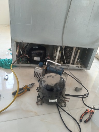 تعویض موتور یا کمپرسور یخچال فریزر سامسونگ مدل SR-L710EV در رشت 09112305332