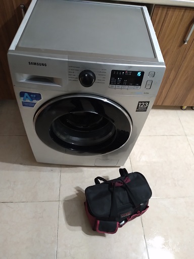 تعمیر موتور ماشین لباسشویی 6 کیلویی eco bubble سامسونگ مدل B1253S در رشت 09112305332
